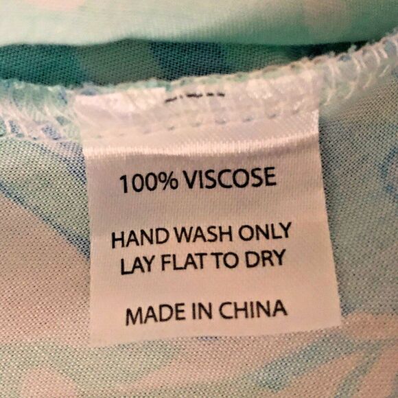 Lilibridge The Blue Tropics Midi Dress Womens S Beach Coastal Flowy Coverup NEW - Picture 13 of 13